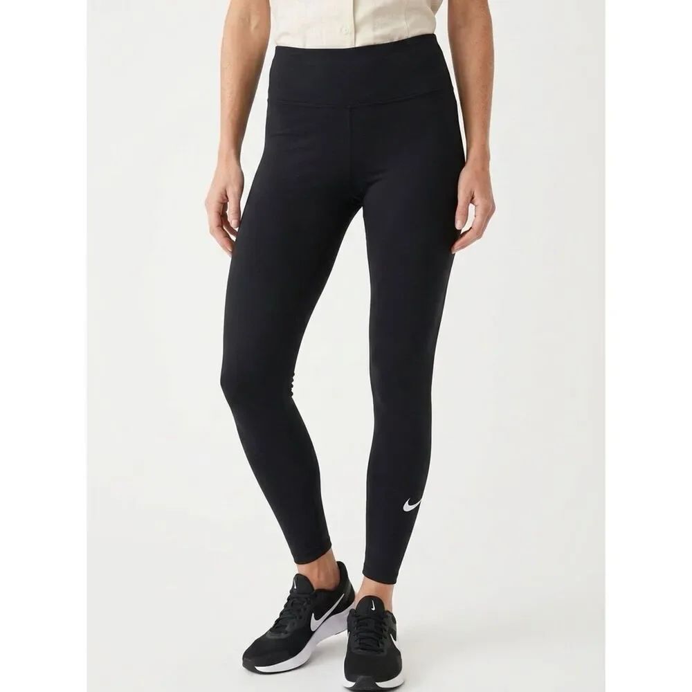 NIKE | Dri Fit 7/8 Length Black & White Logo Leggings Women’s Size Small
